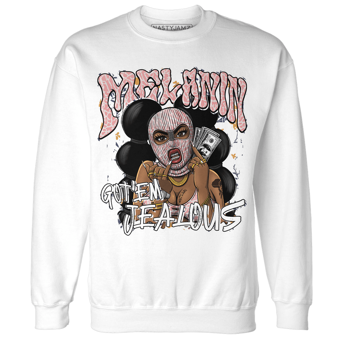 Red Stardust 3s Sweatshirt Match Melanin Got Em Jealous - NastyJamz