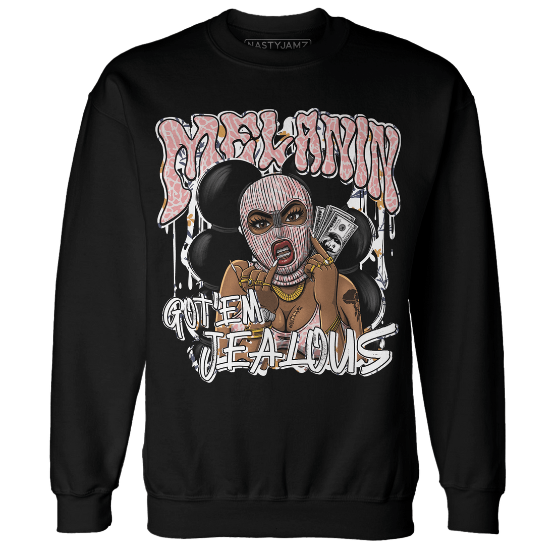 Red Stardust 3s Sweatshirt Match Melanin Got Em Jealous - NastyJamz