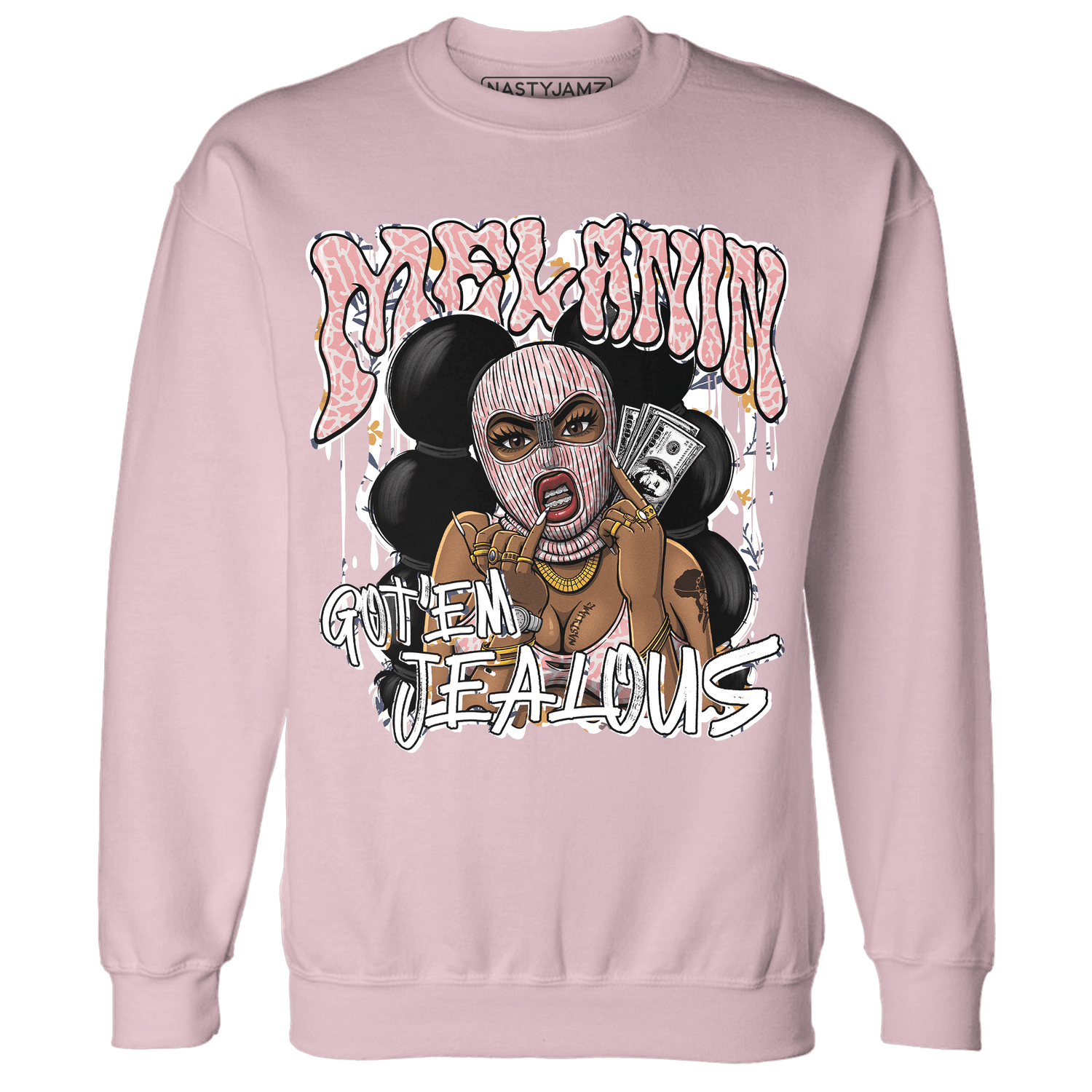 Red Stardust 3s Sweatshirt Match Melanin Got Em Jealous - NastyJamz