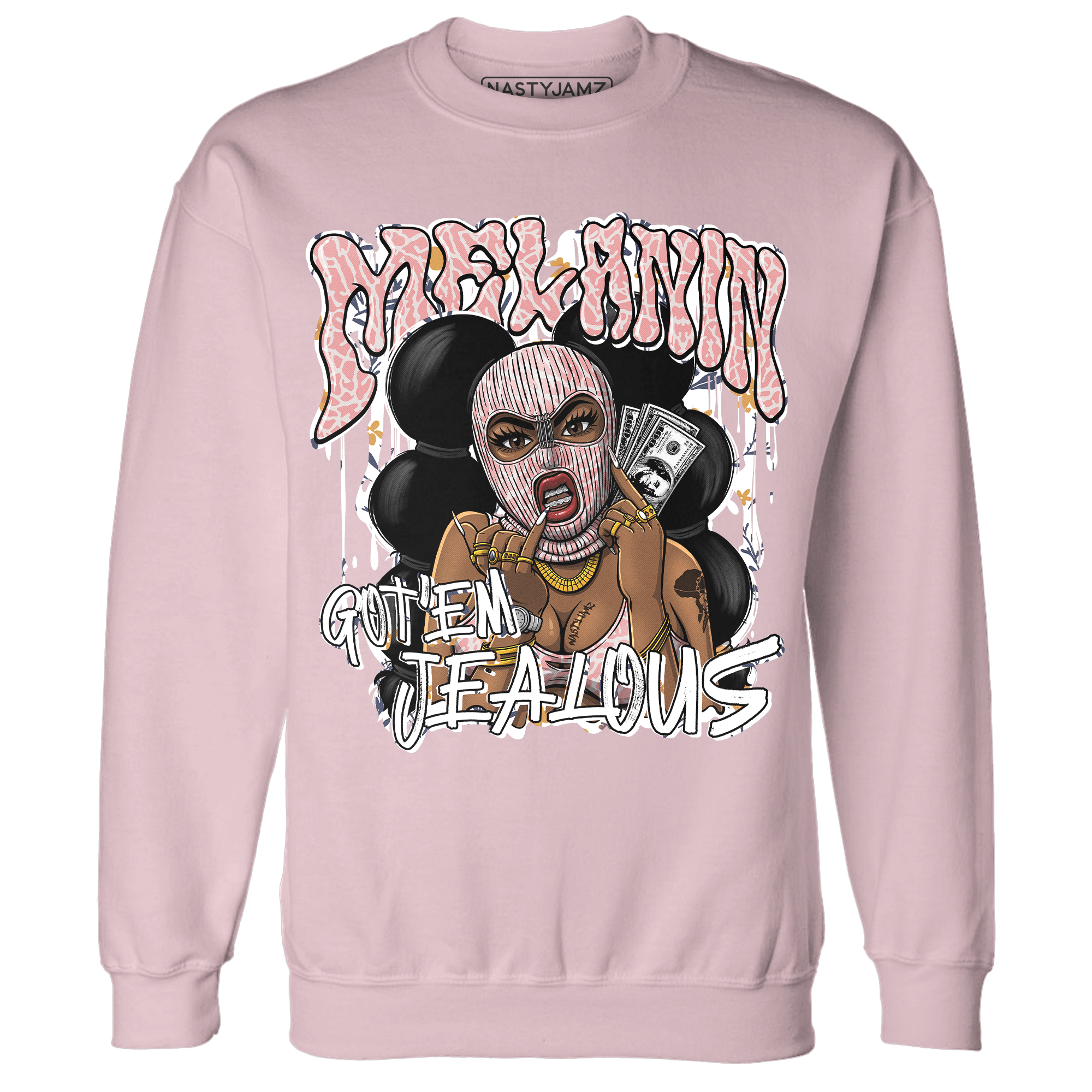 Red Stardust 3s Sweatshirt Match Melanin Got Em Jealous - NastyJamz