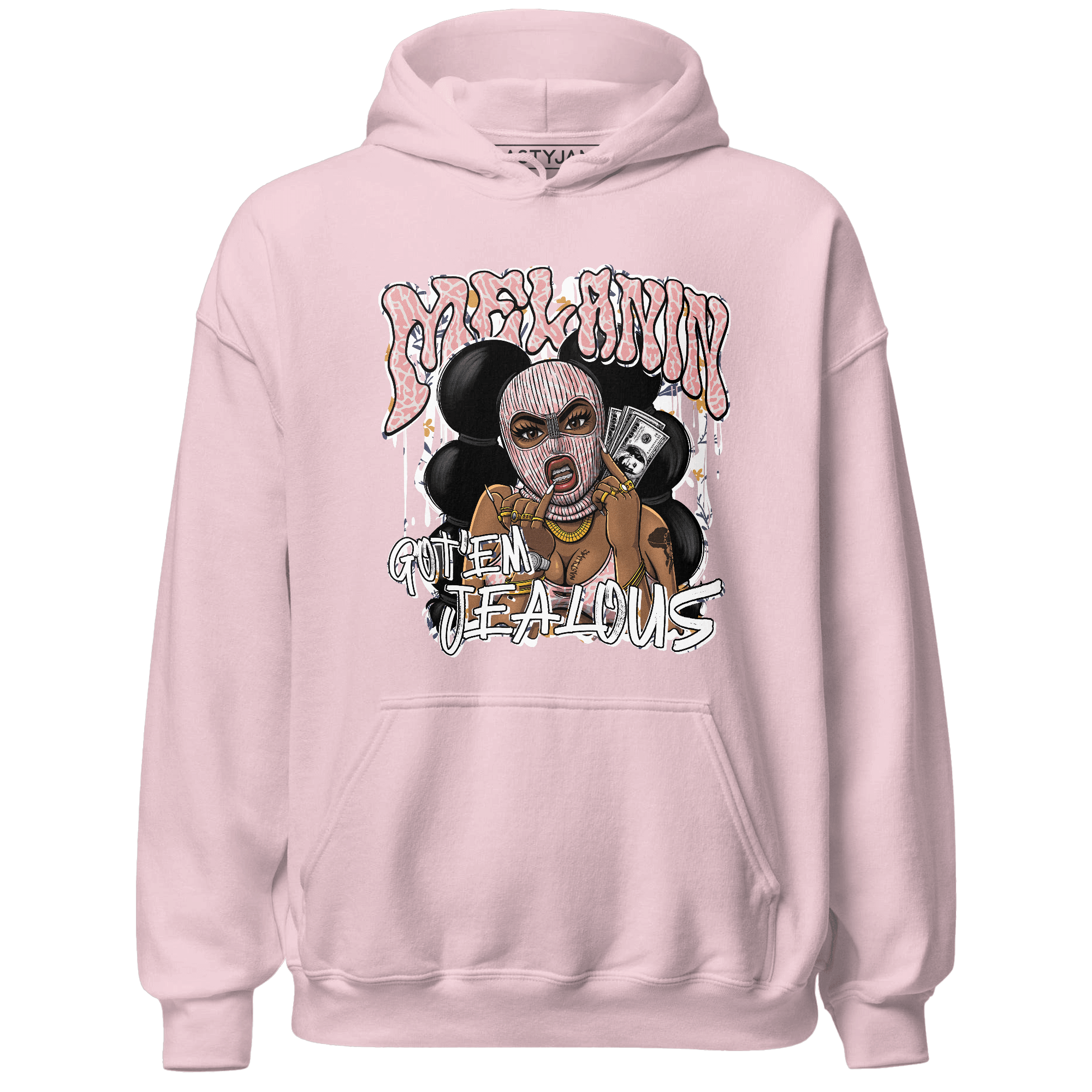 Red Stardust 3s Hoodie Match Melanin Got Em Jealous - NastyJamz