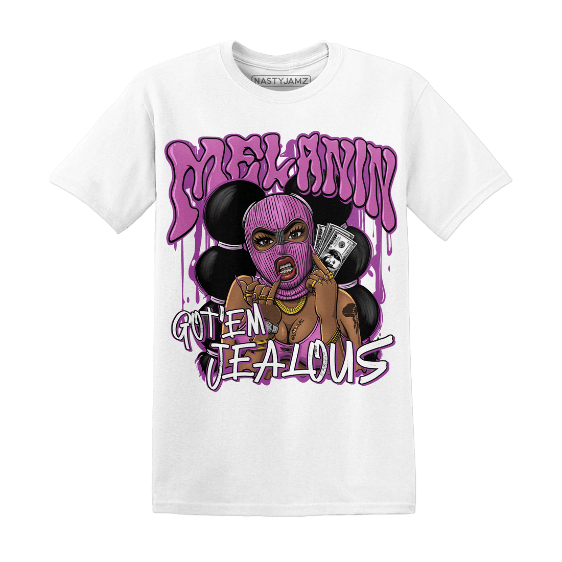 GS Hyper Violet 4s T Shirt Match Melanin Got Em Jealous - NastyJamz
