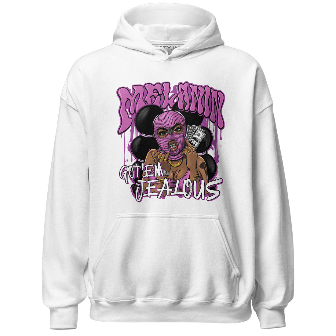 GS Hyper Violet 4s Hoodie Match Melanin Got Em Jealous - NastyJamz