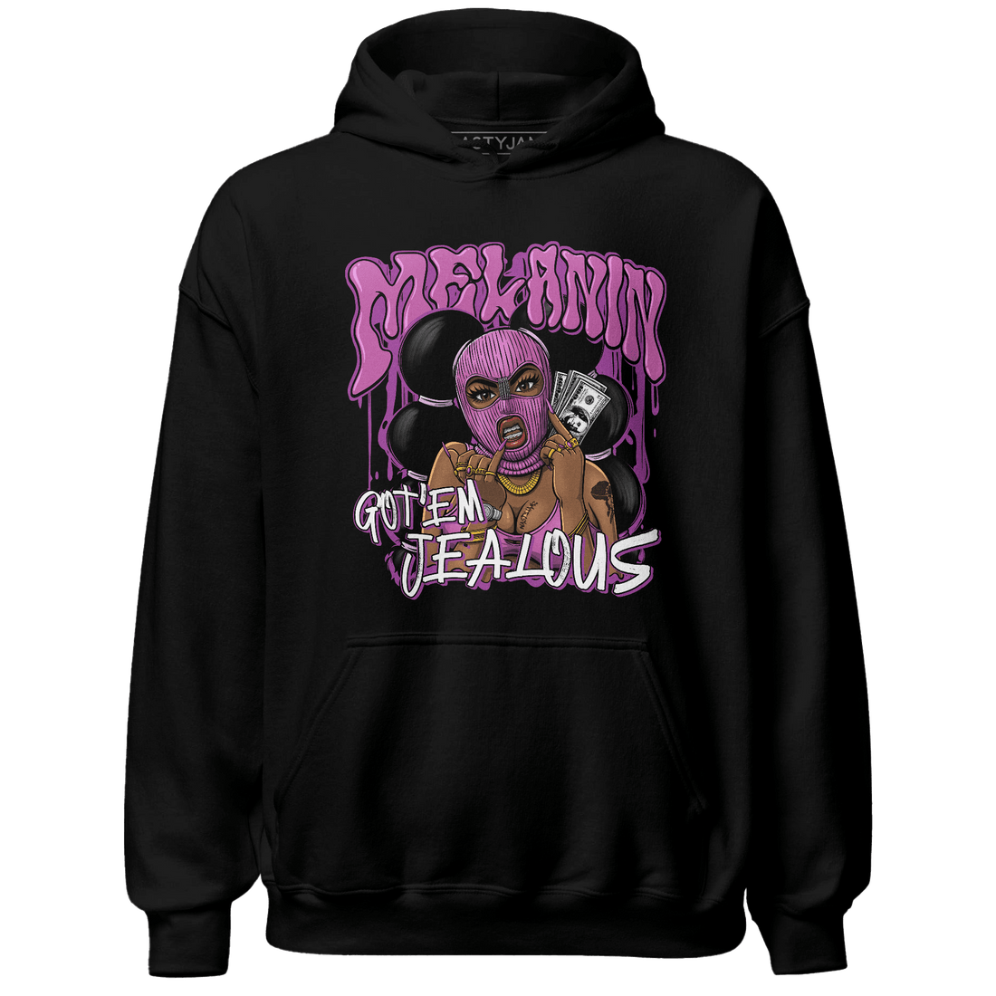 GS Hyper Violet 4s Hoodie Match Melanin Got Em Jealous - NastyJamz