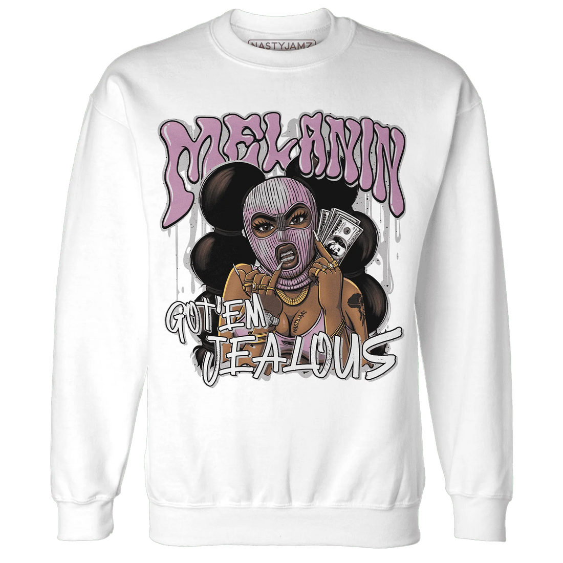 Orchid-Neutral-Grey-Black-White-4s-NastyJamz-Sweatshirt-Match-Melanin-Got-Em-Jealous