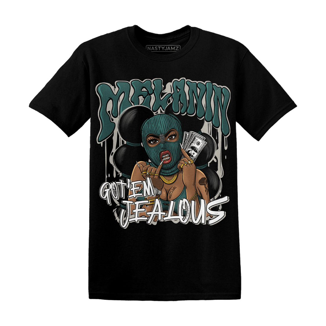 Oxidized Green 4s T Shirt Match Melanin Got Em Jealous - NastyJamz