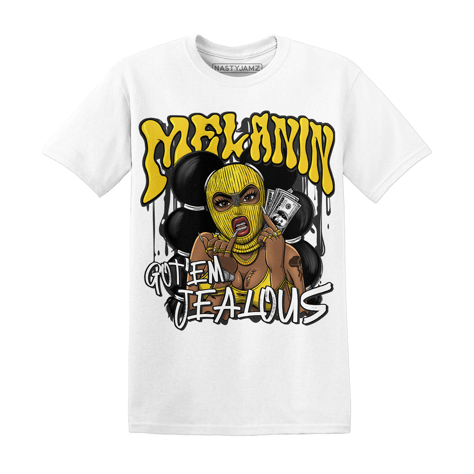 Vivid Sulfur 4s T Shirt Match Melanin Got Em Jealous - NastyJamz