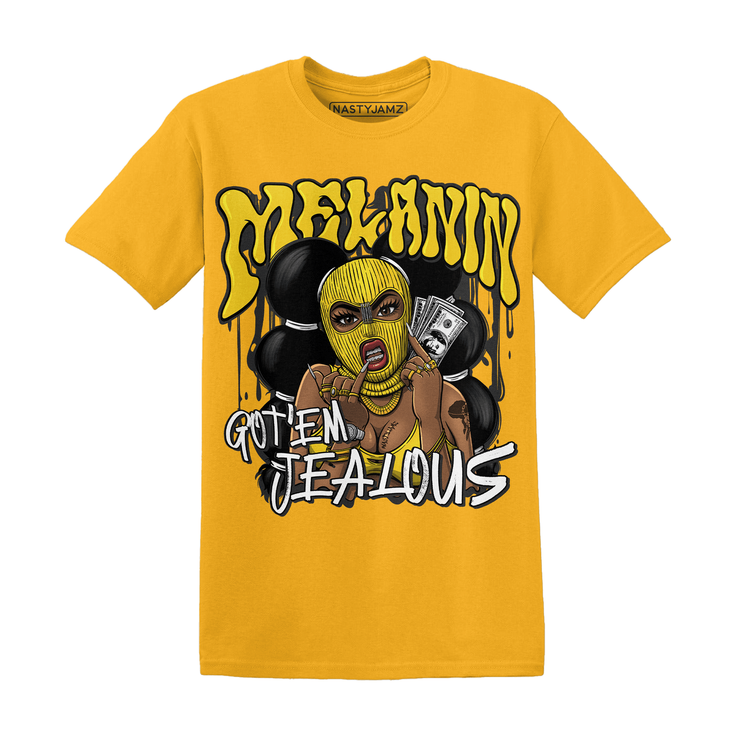 Vivid Sulfur 4s T Shirt Match Melanin Got Em Jealous - NastyJamz