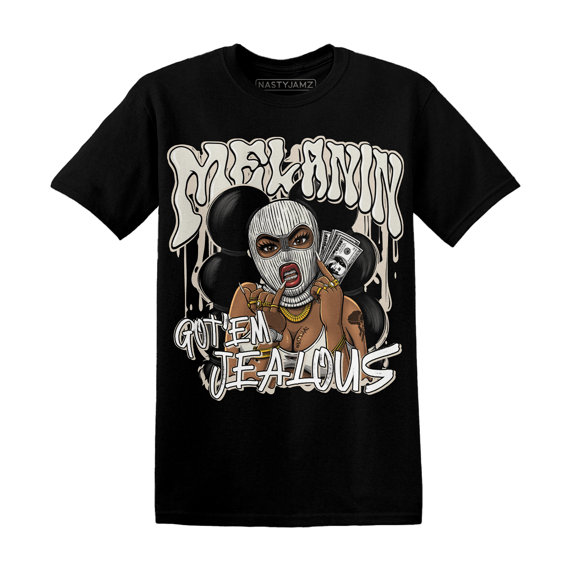SE Sail 5s T Shirt Match Melanin Got Em Jealous - NastyJamz