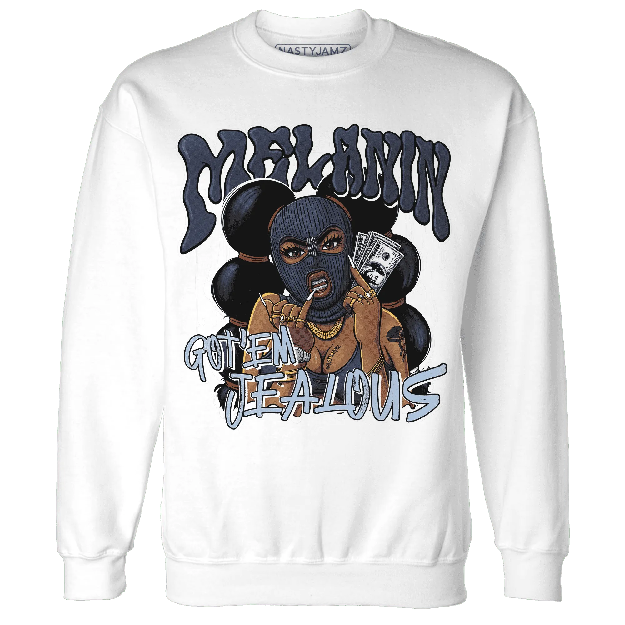 White-Navy-6s-Sweatshirt-Match-Melanin-Got-Em-Jealous