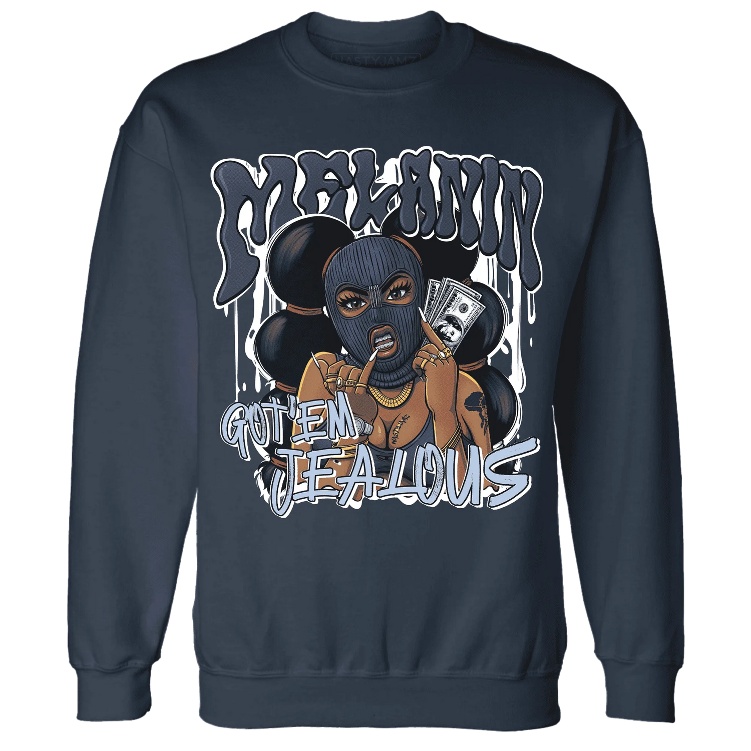 White-Navy-6s-Sweatshirt-Match-Melanin-Got-Em-Jealous