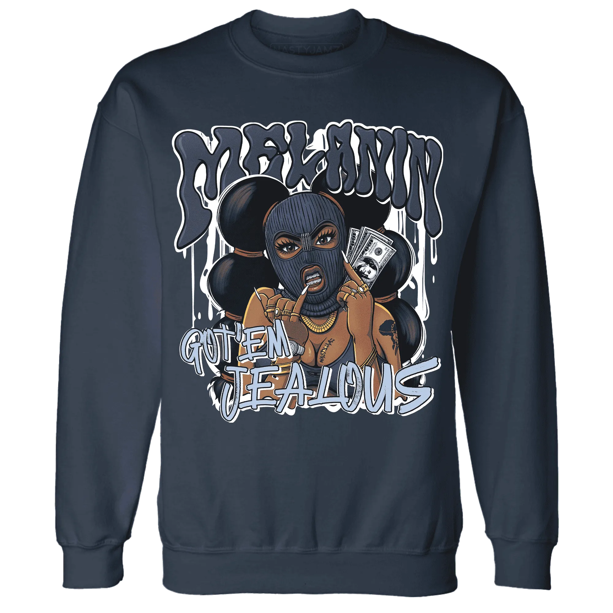 White-Navy-6s-Sweatshirt-Match-Melanin-Got-Em-Jealous