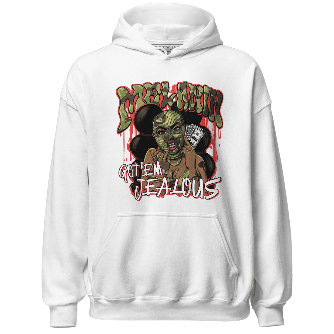 AM-90-Dark-Sage-Solar-Red-NastyJamz-Hoodie-Match-Melanin-Got-Em-Jealous