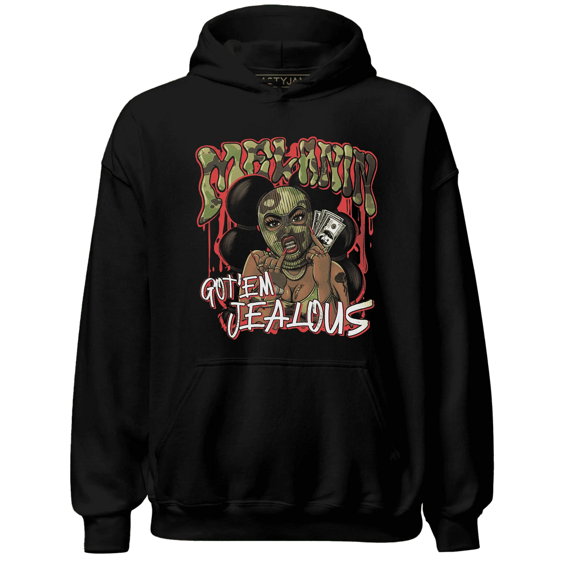AM-90-Dark-Sage-Solar-Red-NastyJamz-Hoodie-Match-Melanin-Got-Em-Jealous
