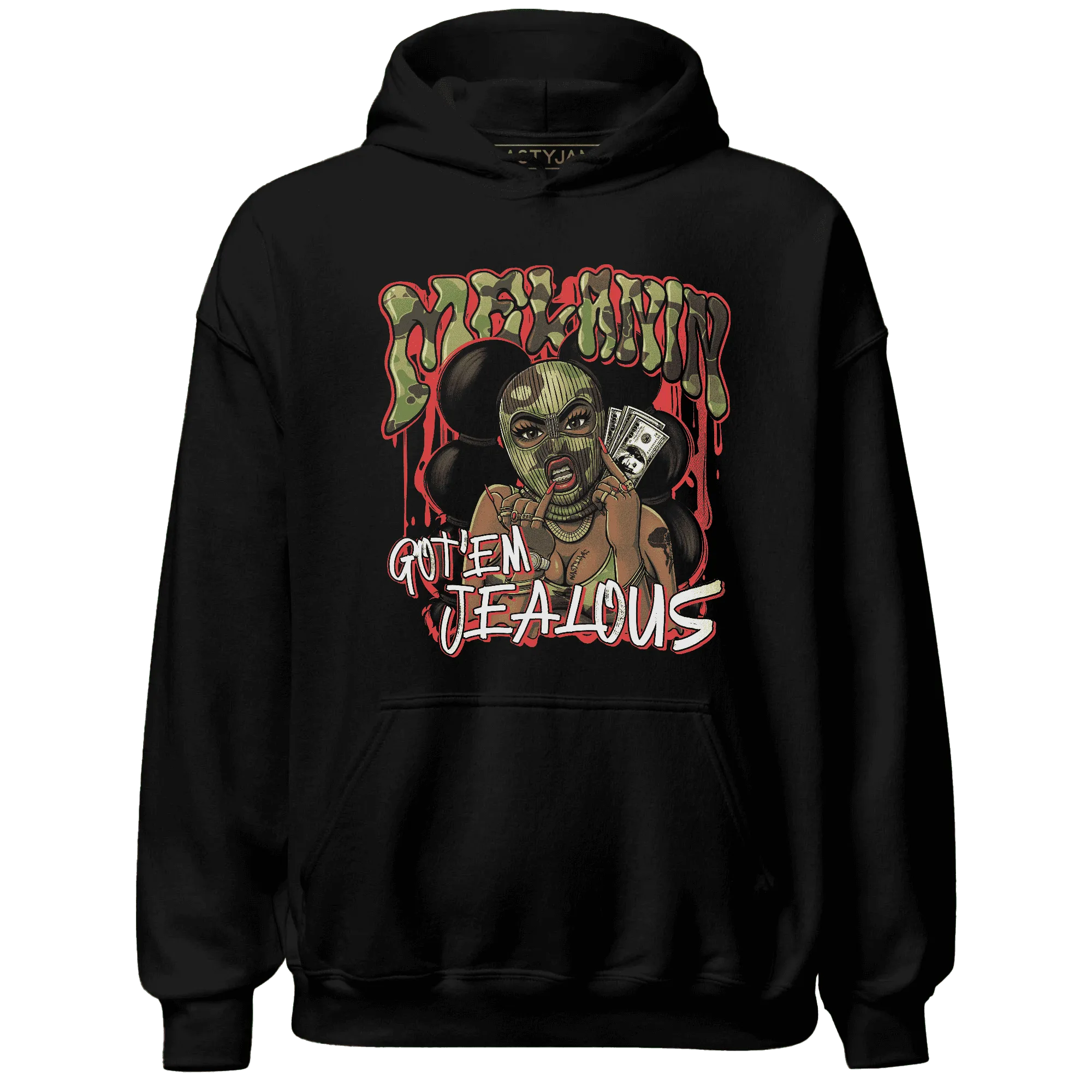 AM-90-Dark-Sage-Solar-Red-NastyJamz-Hoodie-Match-Melanin-Got-Em-Jealous