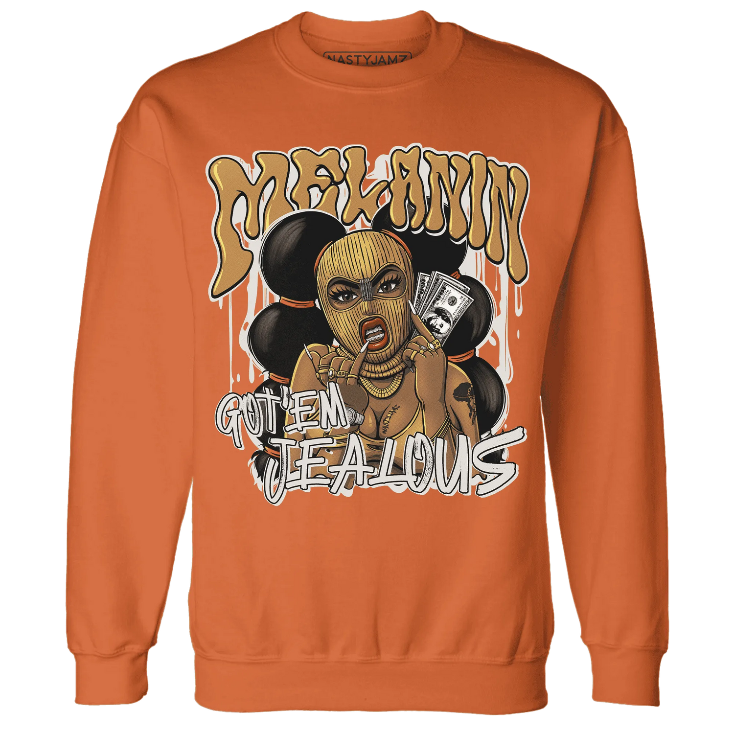 Dunk-Low-Retro-Wheat-Orange-NastyJamz-Sweatshirt-Match-Melanin-Got-Em-Jealous