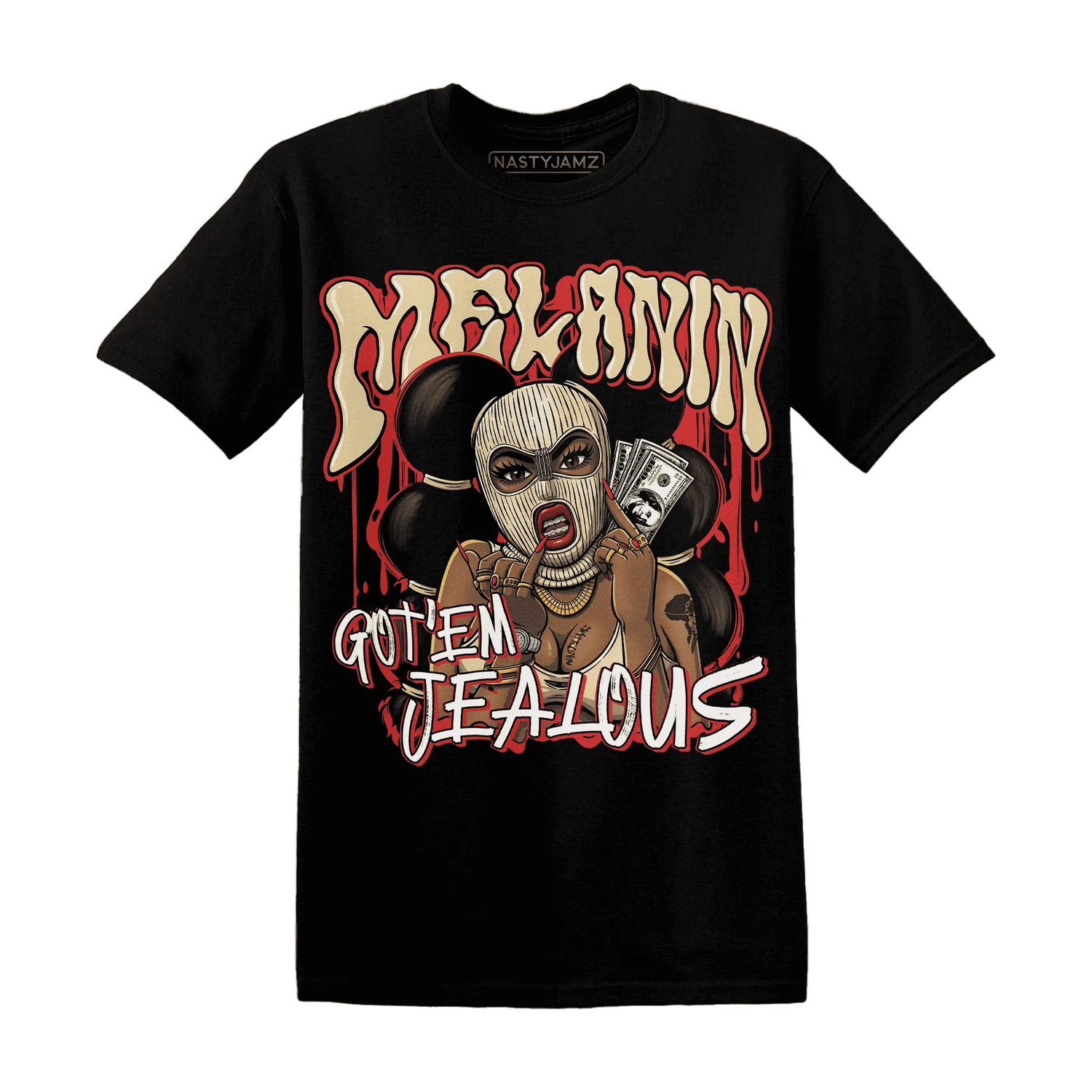 Dunk-Strawberry-Waffle-NastyJamz-T-Shirt-Match-Melanin-Got-Em-Jealous