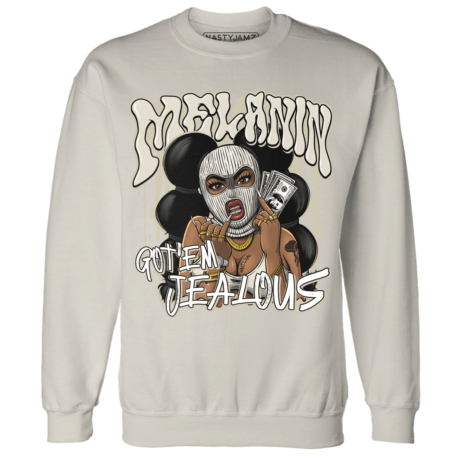 Gratitude 11s Sweatshirt Match Melanin Got Em Jealous - NastyJamz