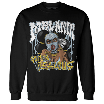Blue Grey 13s Sweatshirt Match Melanin Got Em Jealous - NastyJamz