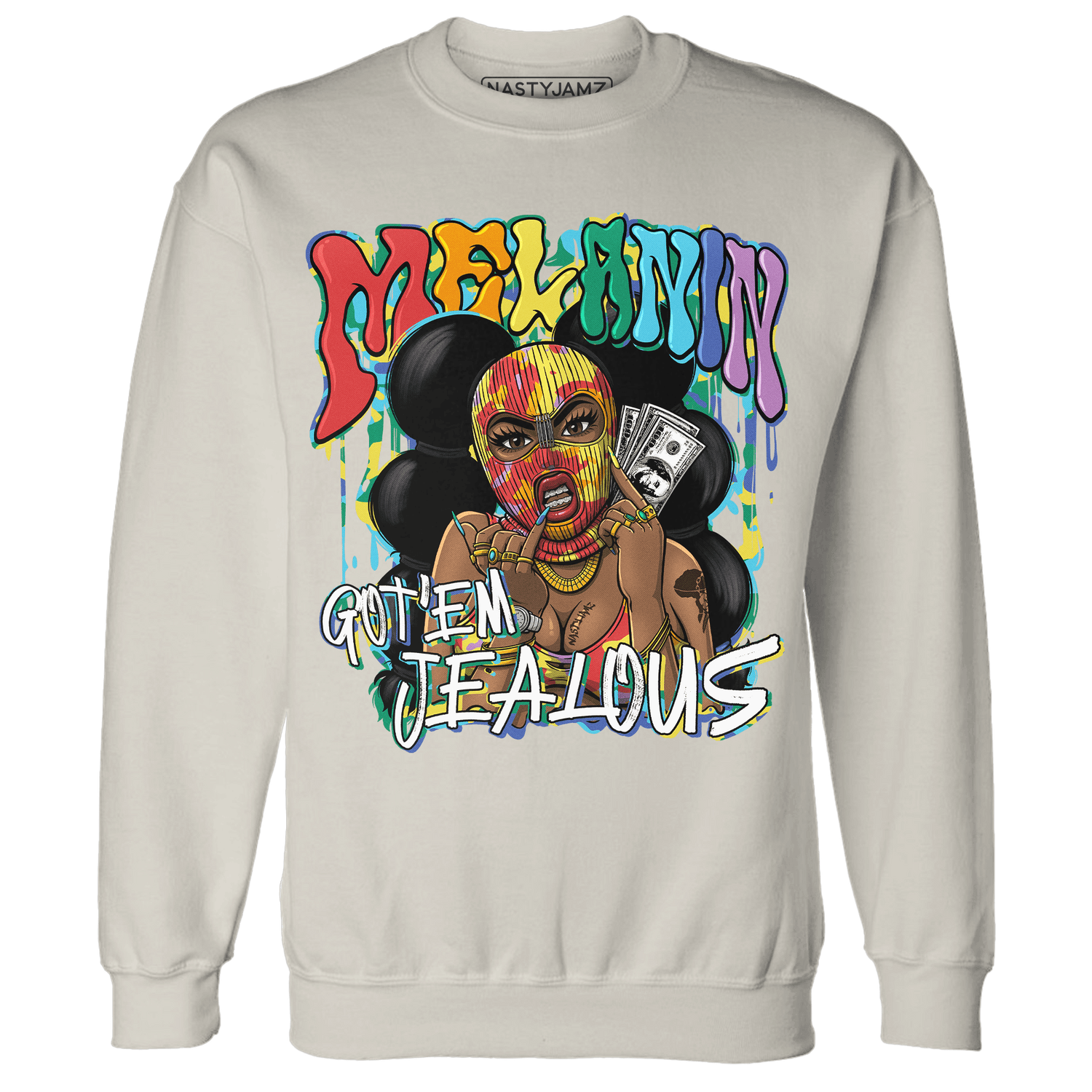 Mid GS Six Championships 1s Sweatshirt Match Melanin Got Em Jealous - NastyJamz