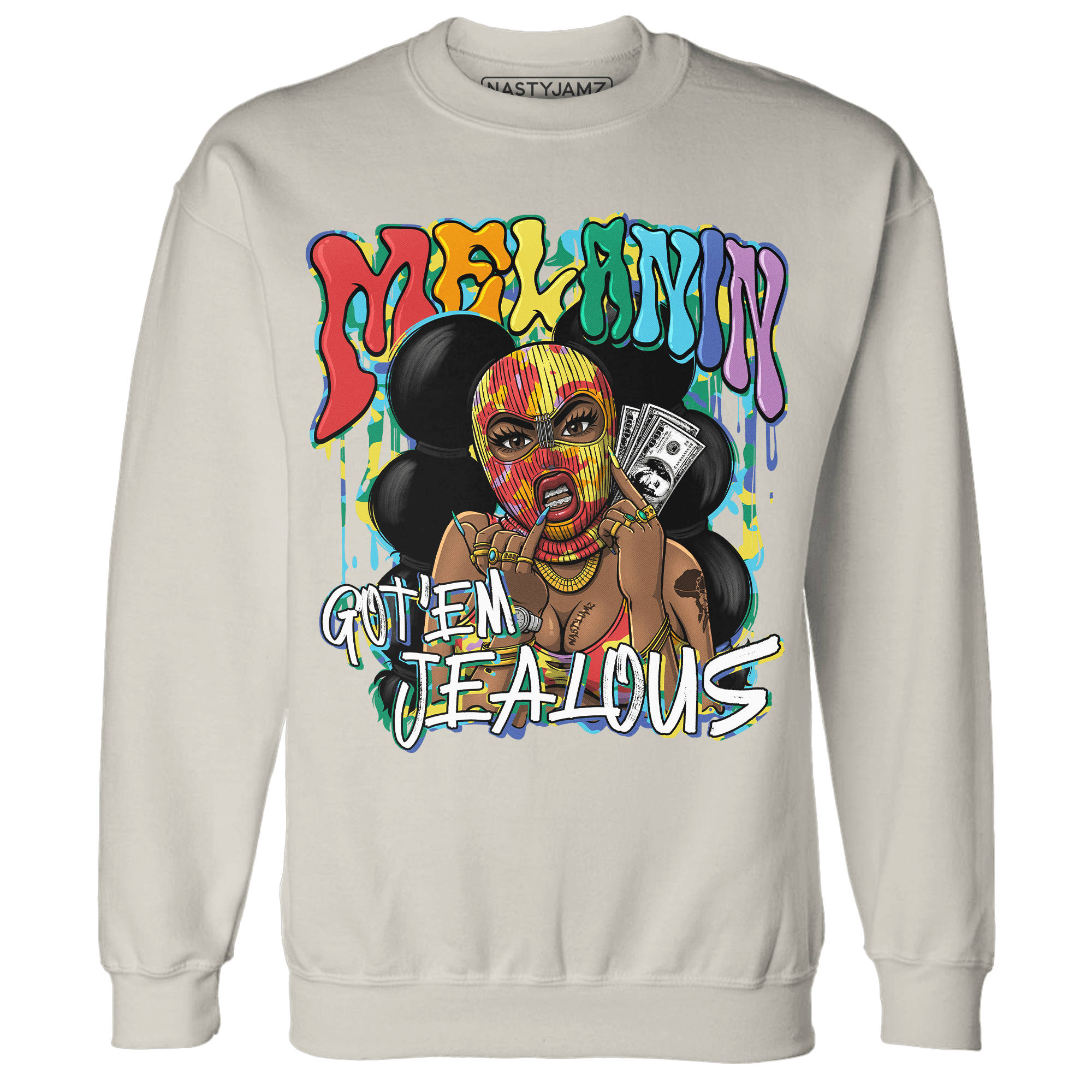 Mid GS Six Championships 1s Sweatshirt Match Melanin Got Em Jealous - NastyJamz