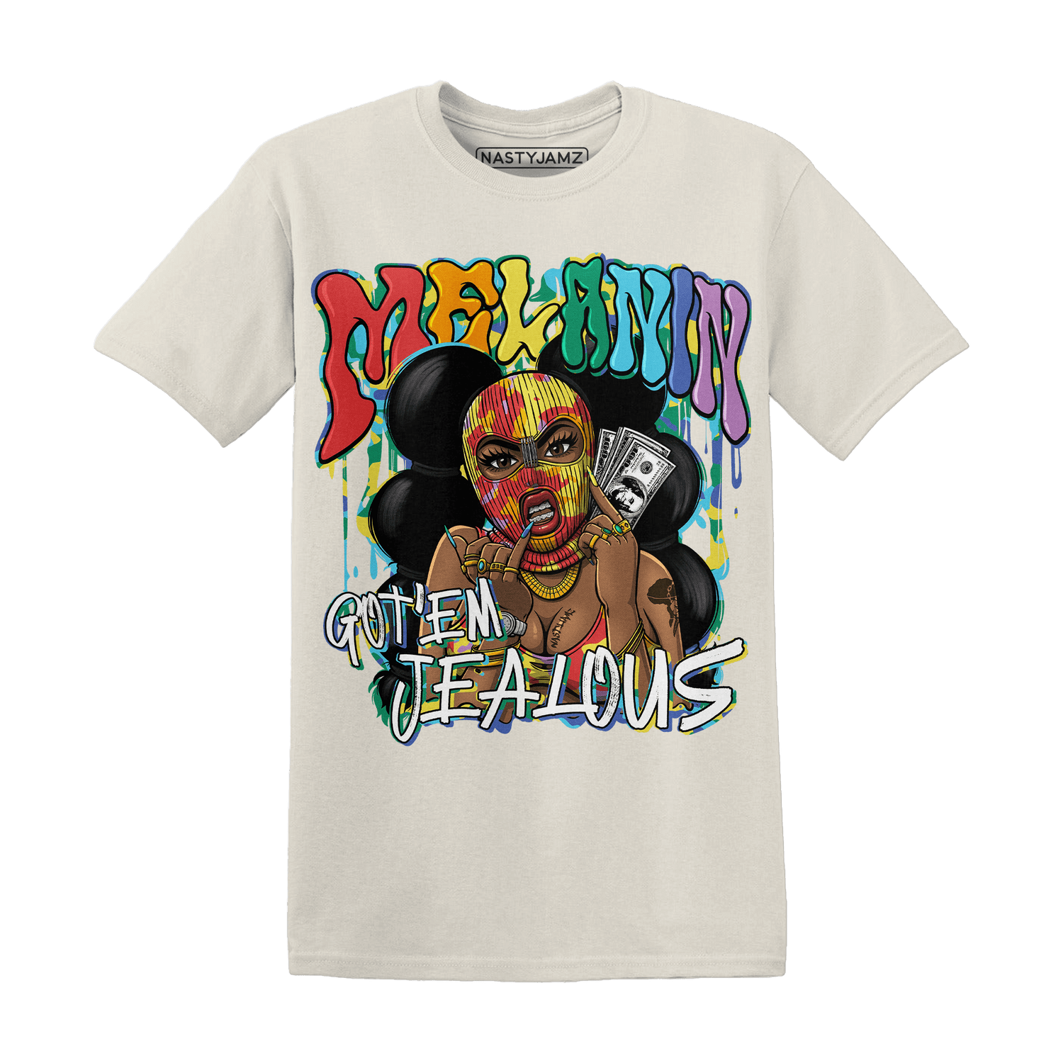 Mid GS Six Championships 1s T Shirt Match Melanin Got Em Jealous - NastyJamz