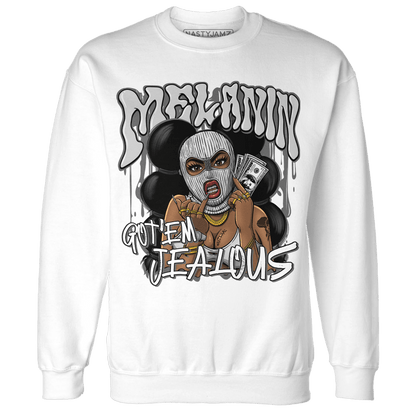 Retro High OG Black White 1s Sweatshirt Match Melanin Got Em Jealous - NastyJamz
