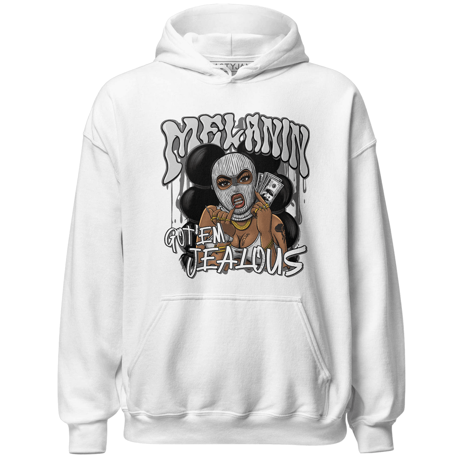 Retro High OG Black White 1s Hoodie Match Melanin Got Em Jealous - NastyJamz