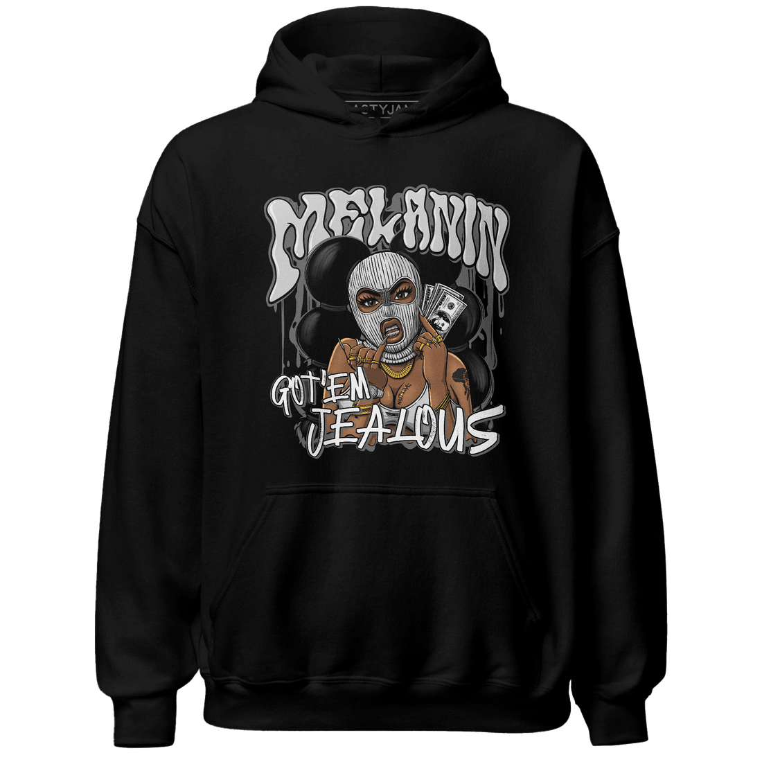 Retro High OG Black White 1s Hoodie Match Melanin Got Em Jealous - NastyJamz