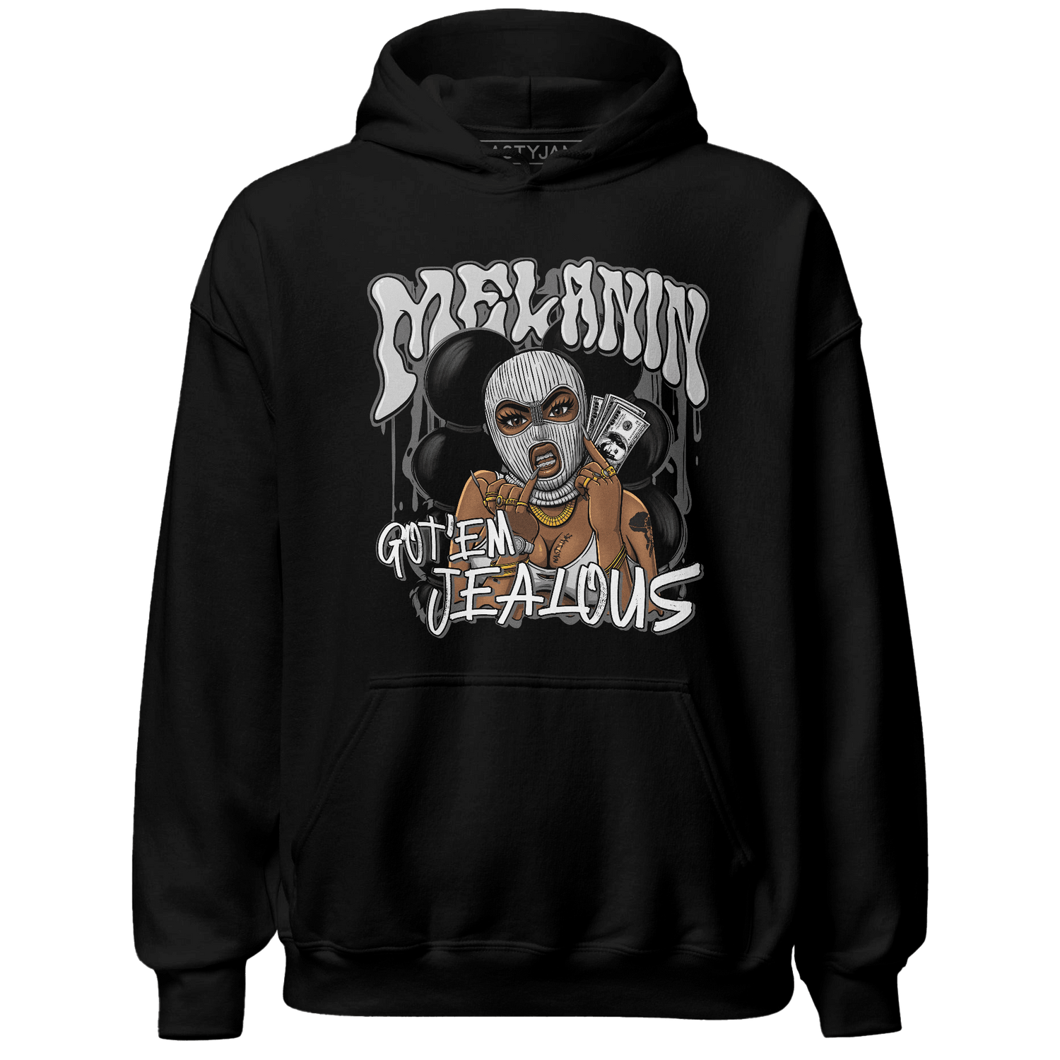 Retro High OG Black White 1s Hoodie Match Melanin Got Em Jealous - NastyJamz