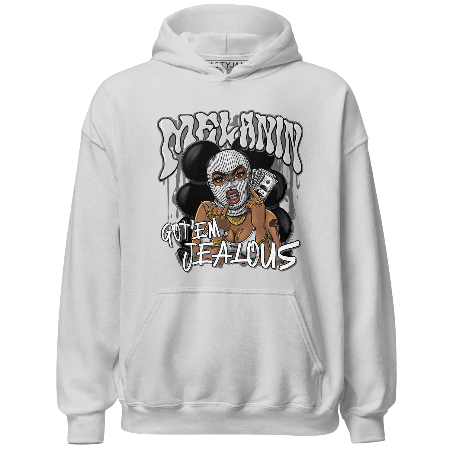 Retro High OG Black White 1s Hoodie Match Melanin Got Em Jealous - NastyJamz