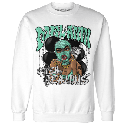 Green Glow 3s Sweatshirt Match Melanin Got Em Jealous - NastyJamz