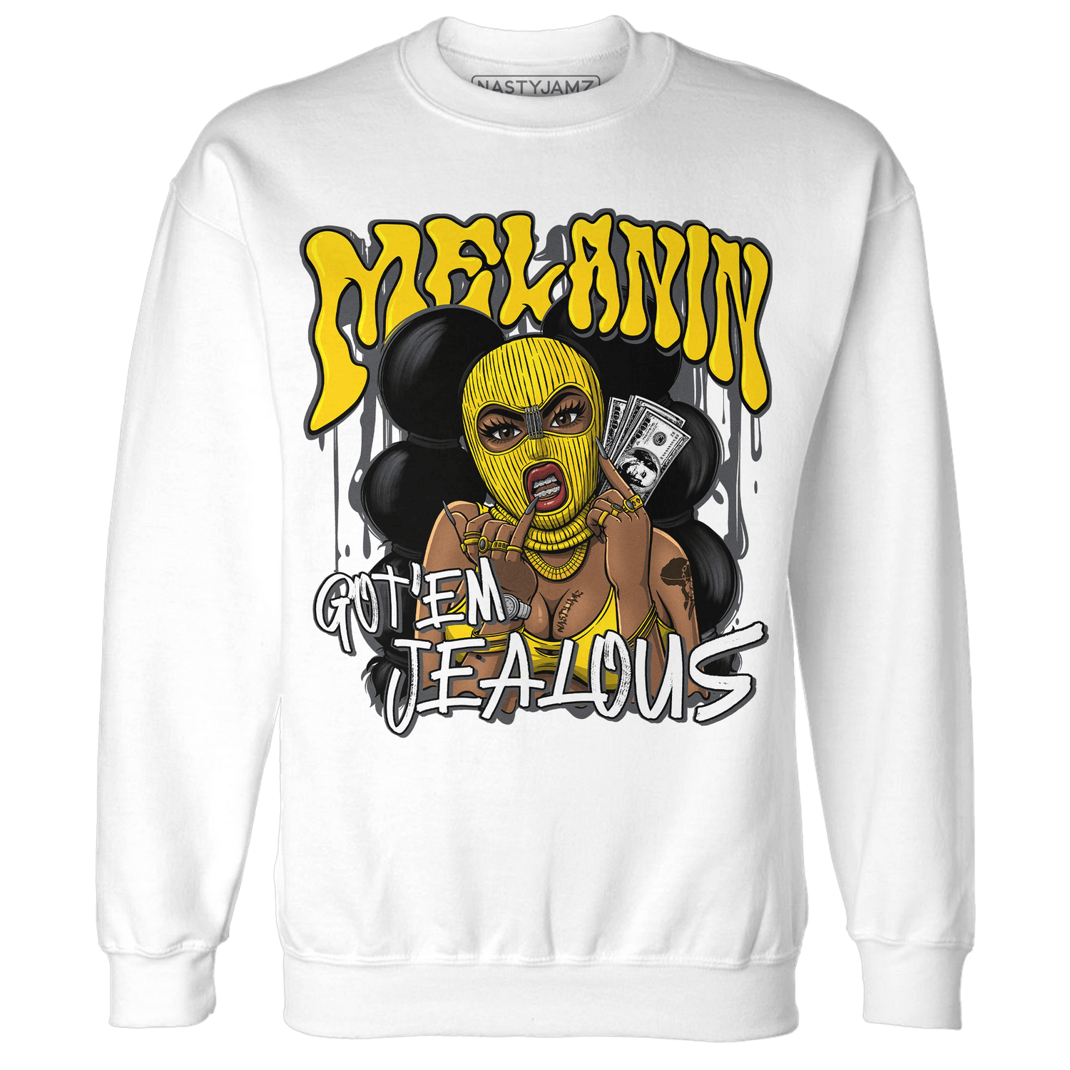 Thunder 4s Sweatshirt Match Melanin Got Em Jealous - NastyJamz