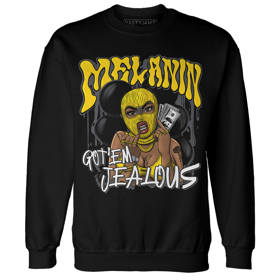 Thunder 4s Sweatshirt Match Melanin Got Em Jealous - NastyJamz