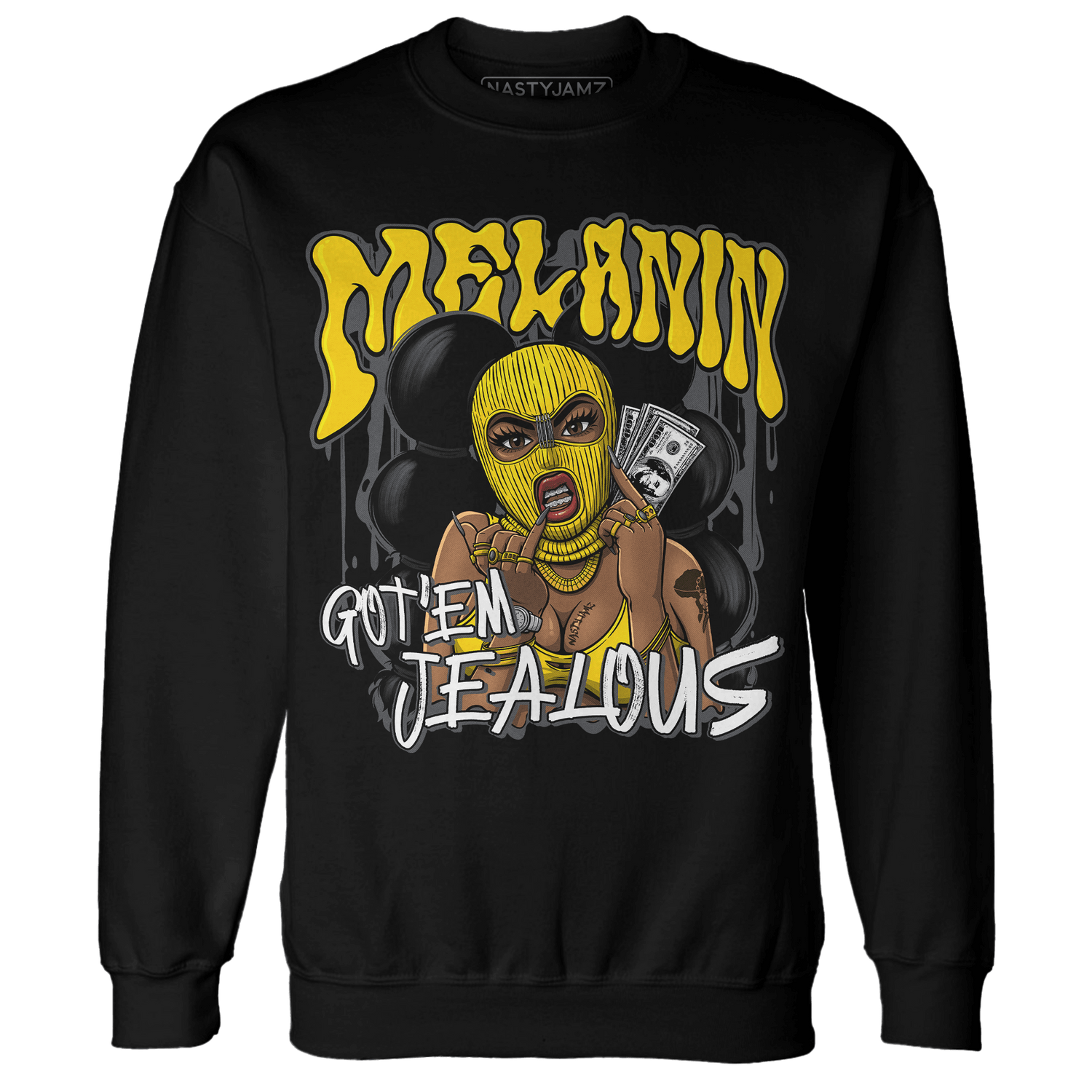 Thunder 4s Sweatshirt Match Melanin Got Em Jealous - NastyJamz