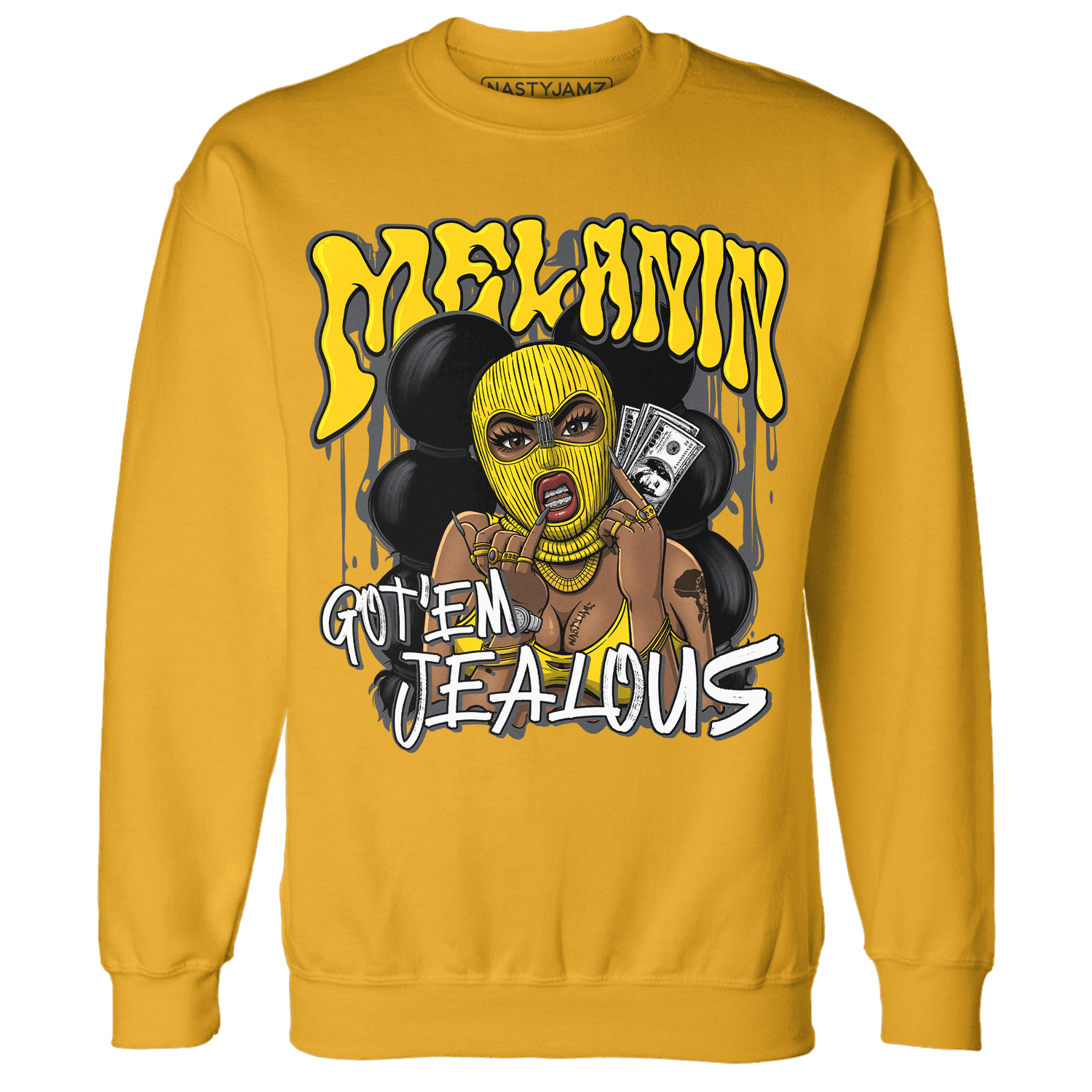 Thunder 4s Sweatshirt Match Melanin Got Em Jealous - NastyJamz