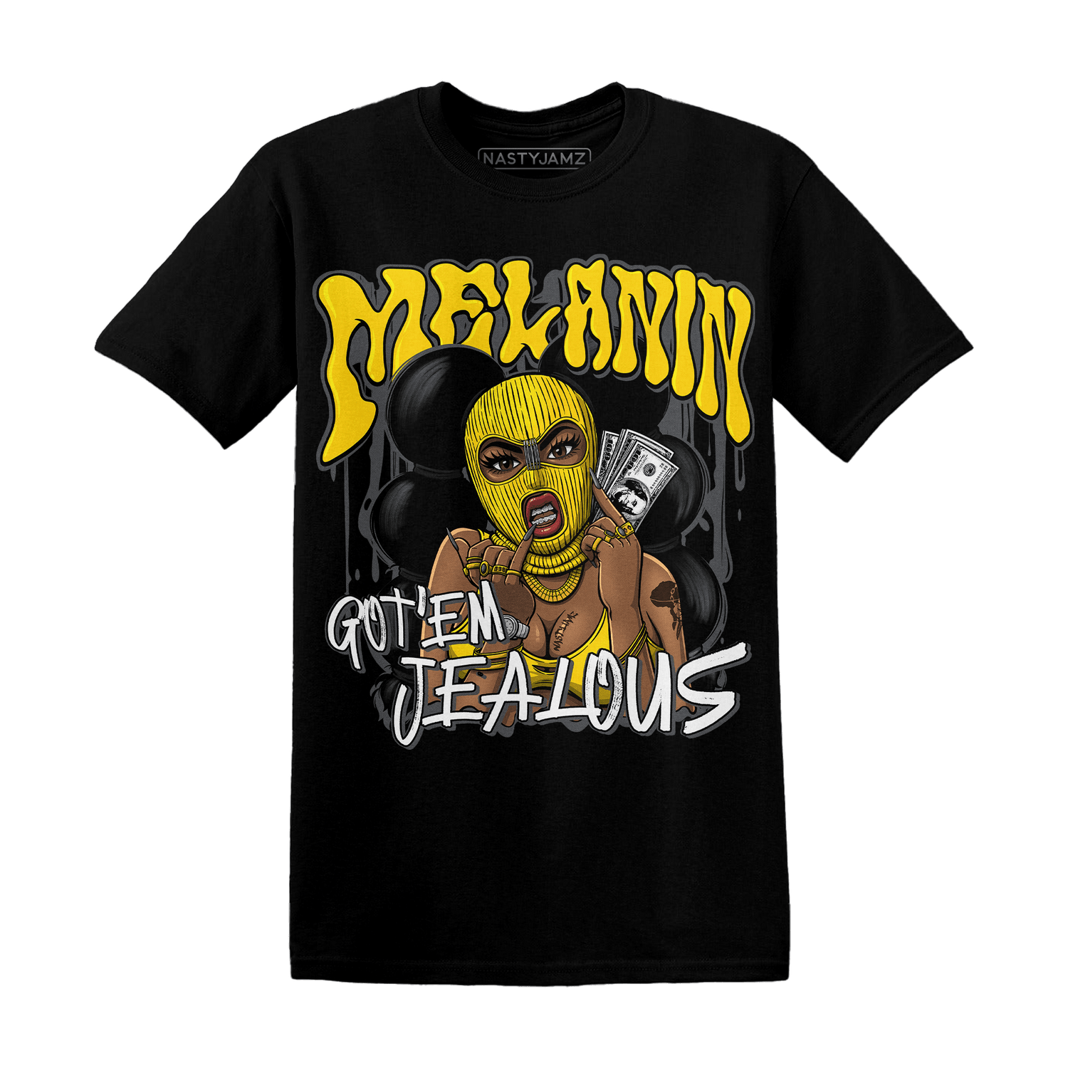 Thunder 4s T Shirt Match Melanin Got Em Jealous - NastyJamz
