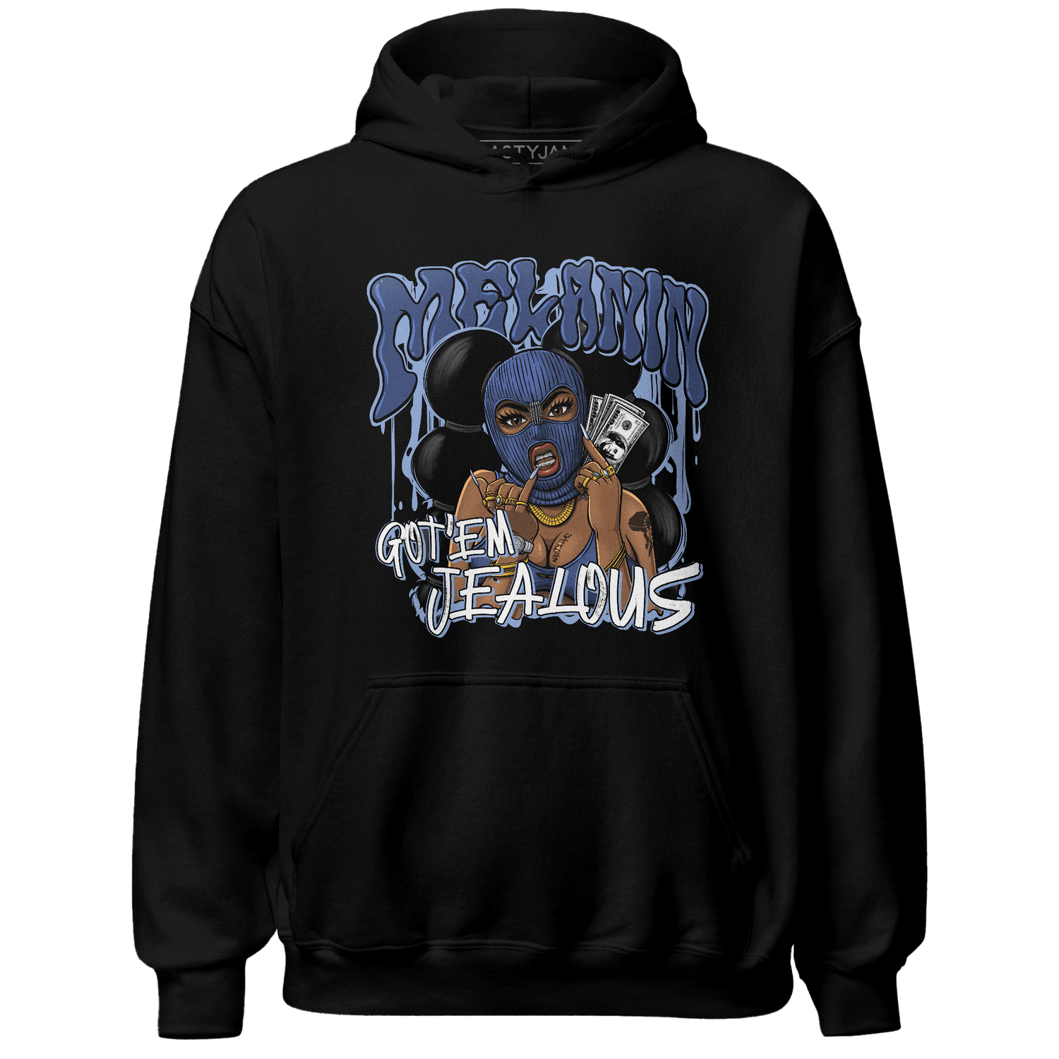 Midnight Navy 5s Hoodie Match Melanin Got Em Jealous - NastyJamz