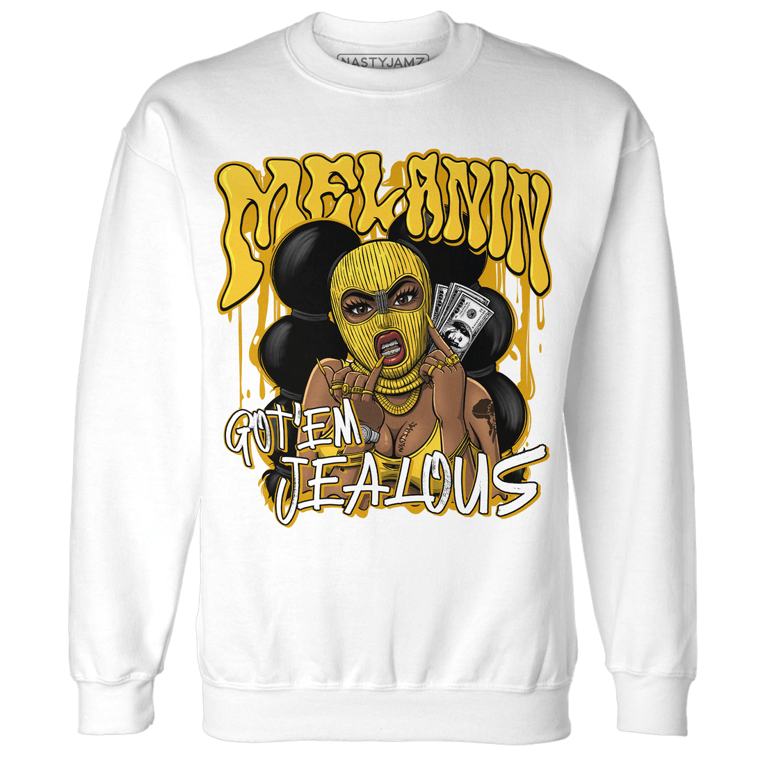 Yellow Ochre 6s Sweatshirt Match Melanin Got Em Jealous - NastyJamz