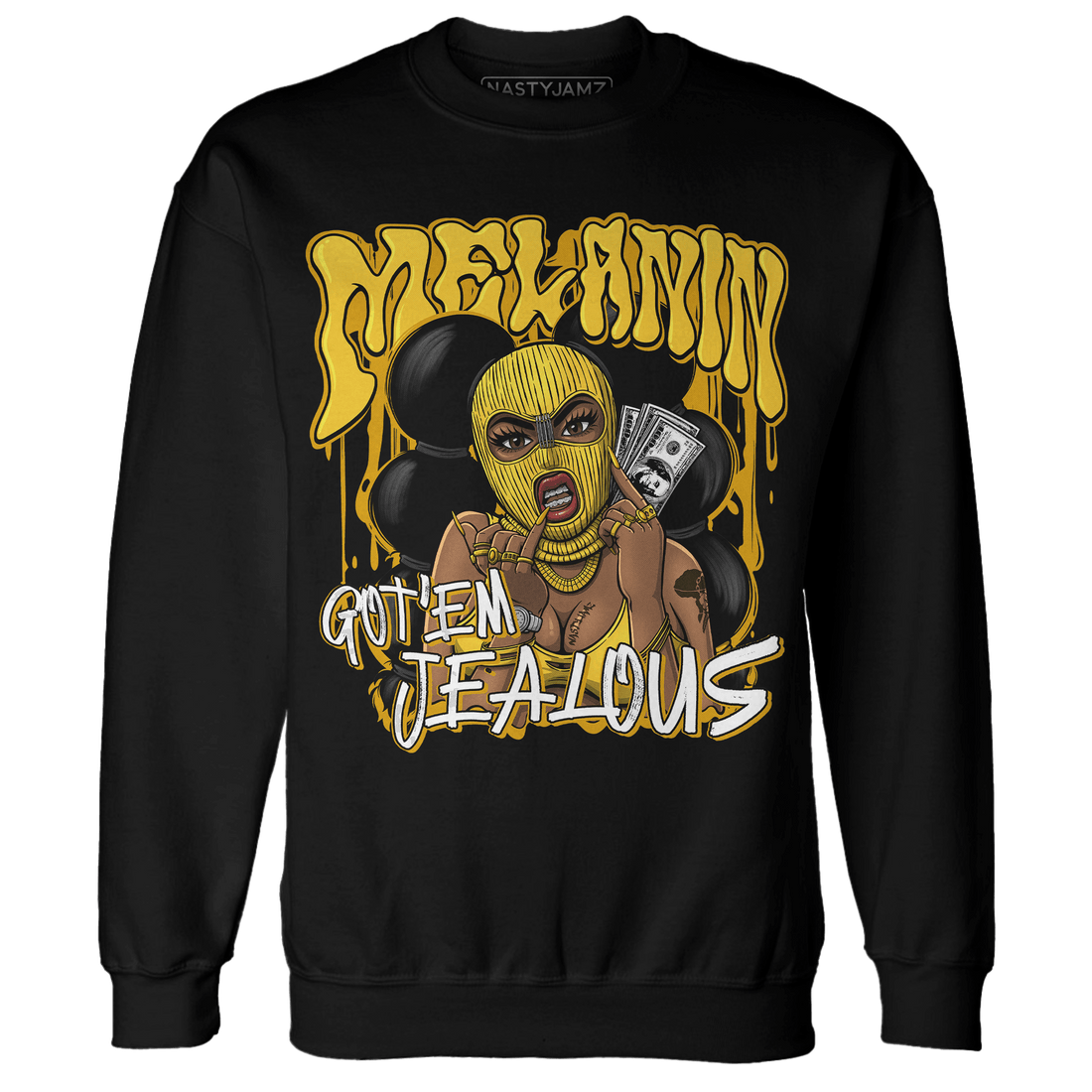 Yellow Ochre 6s Sweatshirt Match Melanin Got Em Jealous - NastyJamz