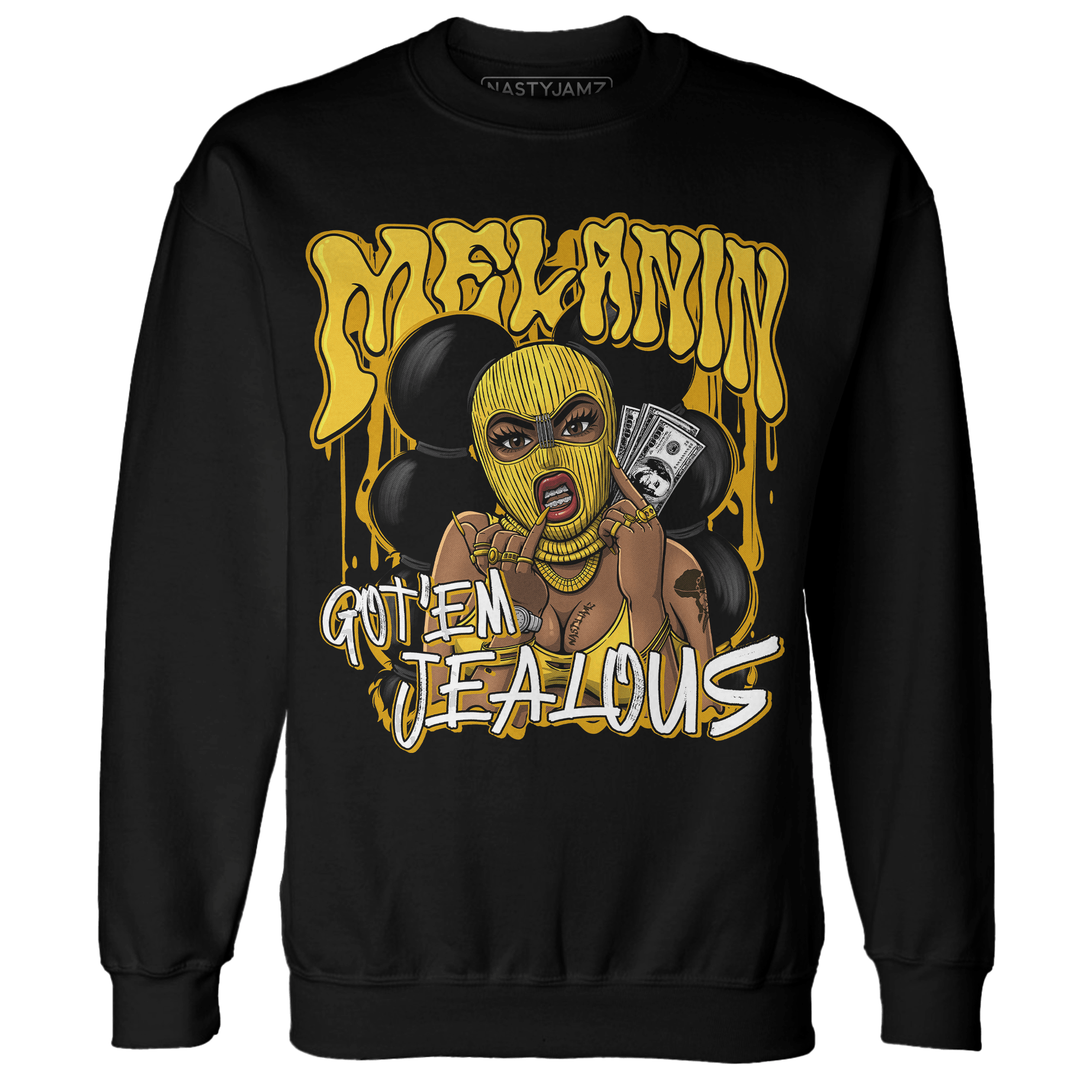 Yellow Ochre 6s Sweatshirt Match Melanin Got Em Jealous - NastyJamz