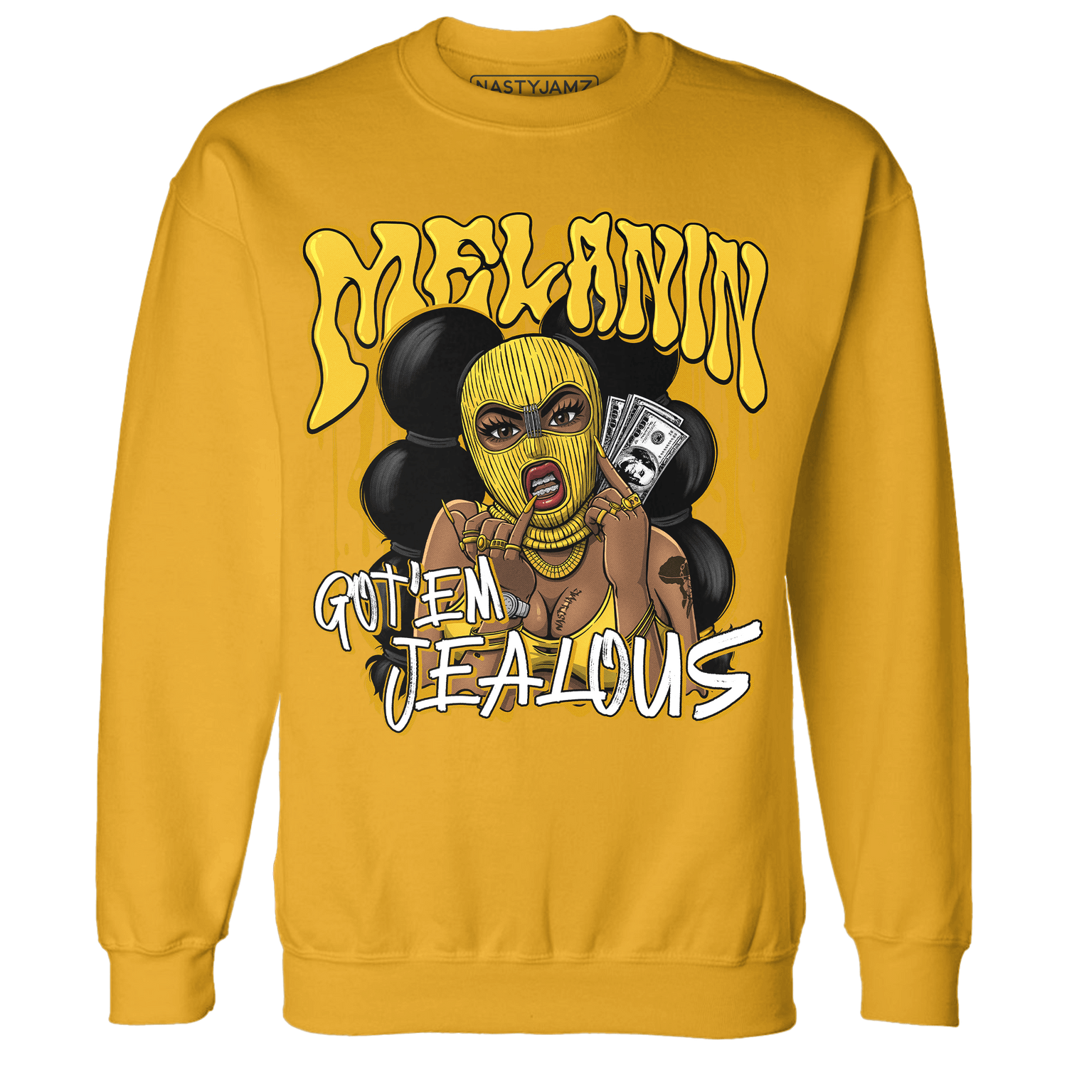 Yellow Ochre 6s Sweatshirt Match Melanin Got Em Jealous - NastyJamz