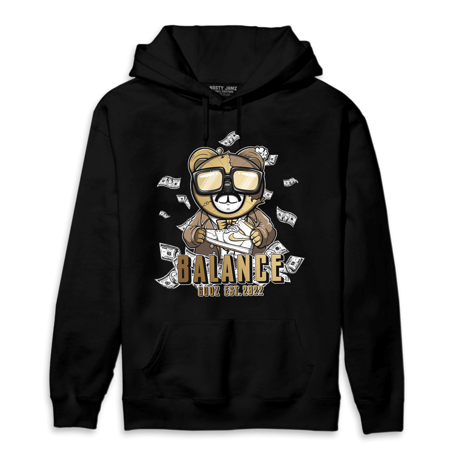 High OG Metallic Gold 1s Hoodie Match Men BER - NastyJamz