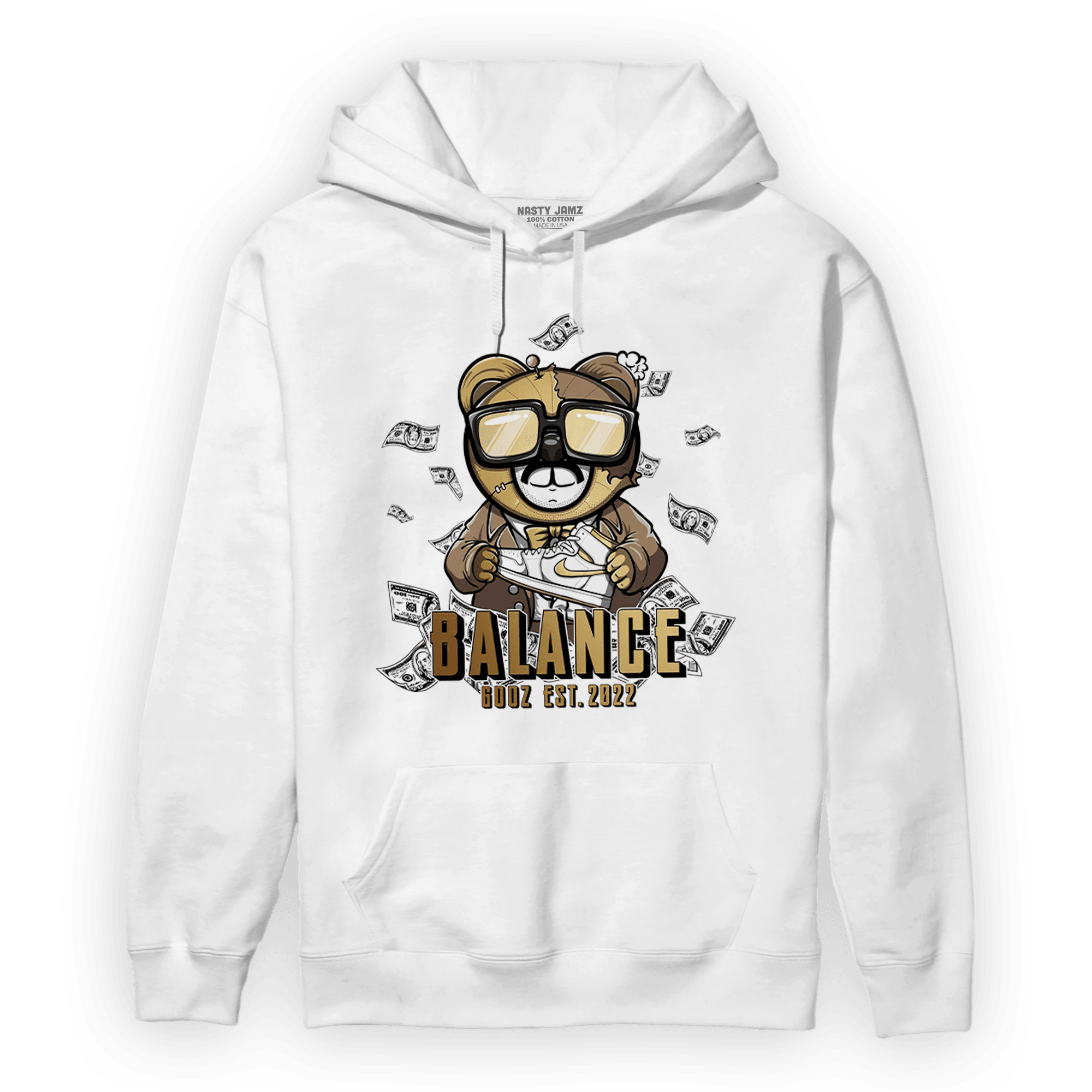 High OG Metallic Gold 1s Hoodie Match Men BER - NastyJamz