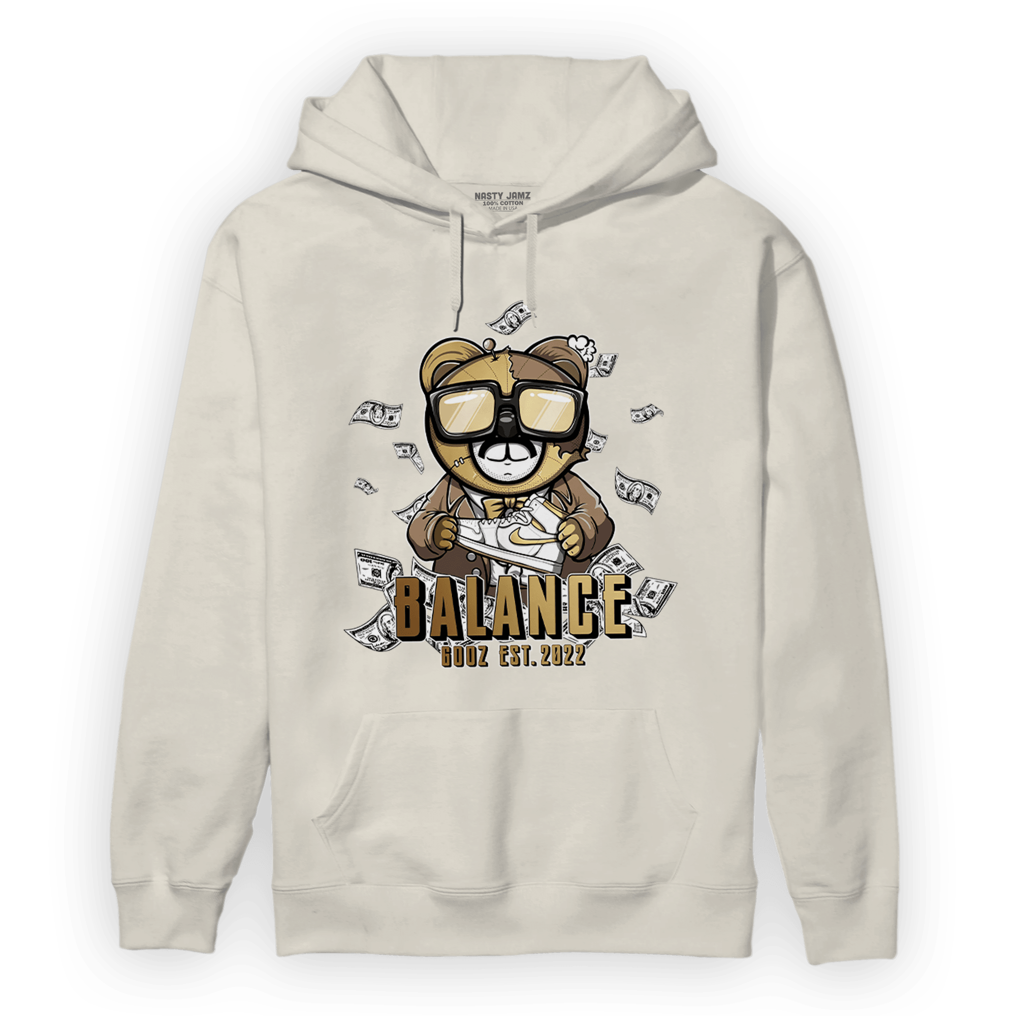 High OG Metallic Gold 1s Hoodie Match Men BER - NastyJamz