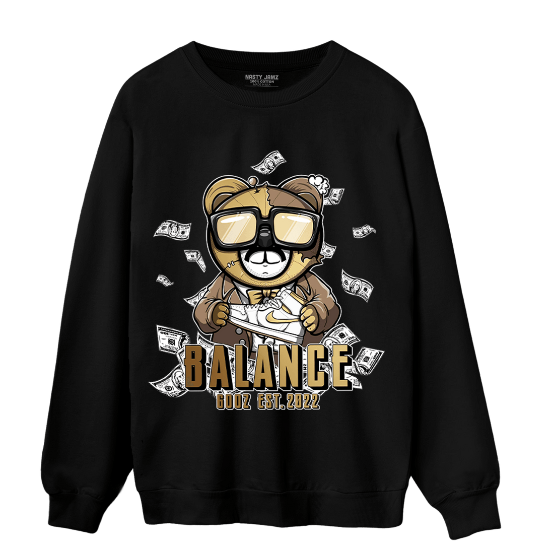 High OG Metallic Gold 1s Sweatshirt Match Men BER - NastyJamz