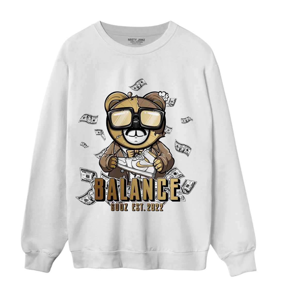 High OG Metallic Gold 1s Sweatshirt Match Men BER - NastyJamz