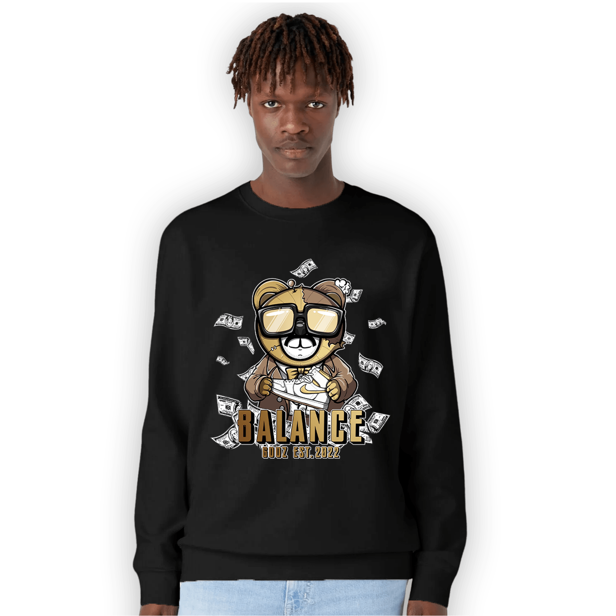 High OG Metallic Gold 1s Sweatshirt Match Men BER - NastyJamz