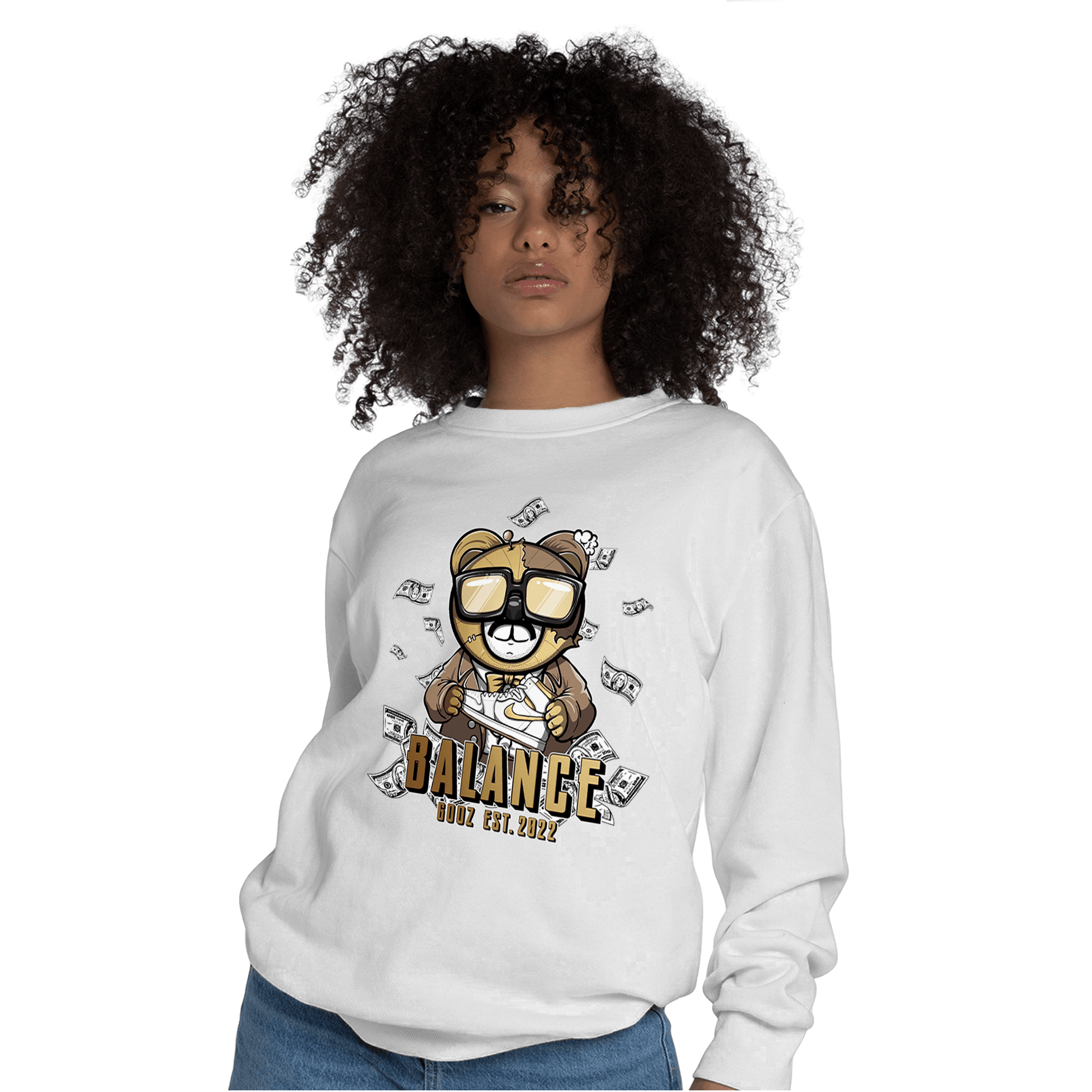 High OG Metallic Gold 1s Sweatshirt Match Men BER - NastyJamz