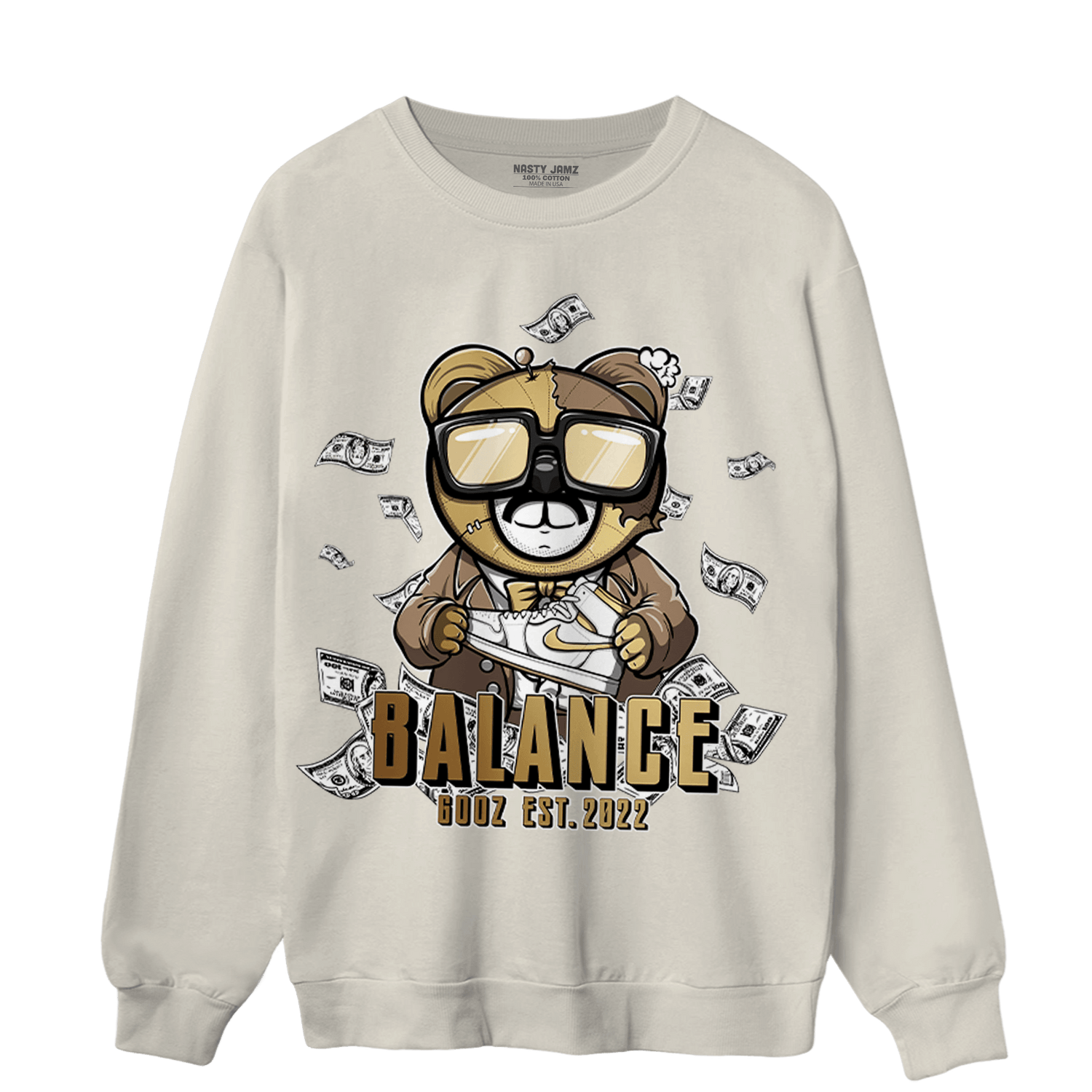 High OG Metallic Gold 1s Sweatshirt Match Men BER - NastyJamz